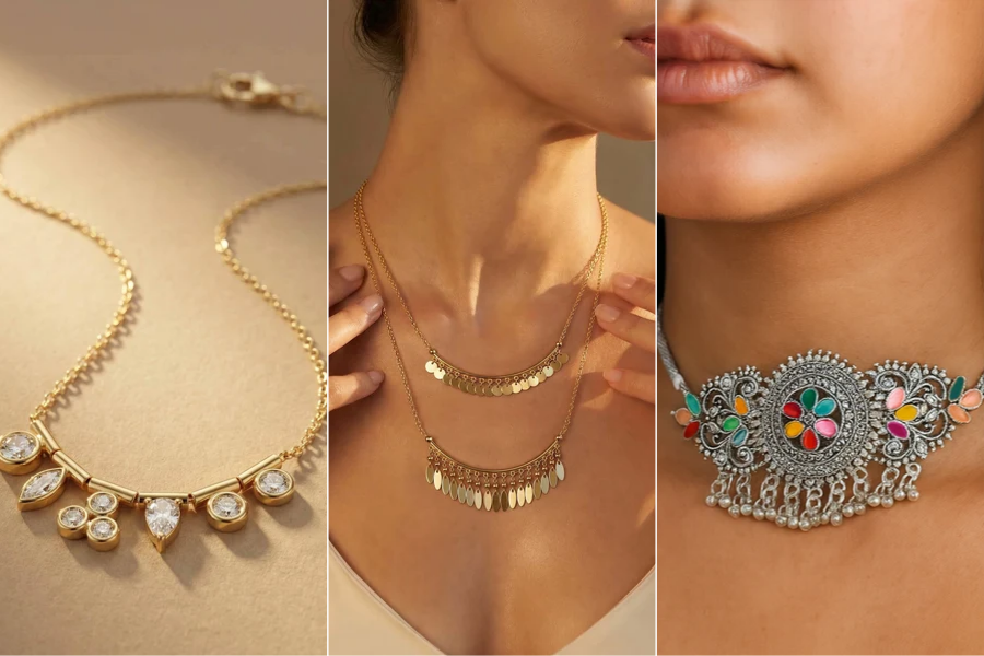 Jewellery Styling Tips for Every Neckline, from V-Necks to High Collars
