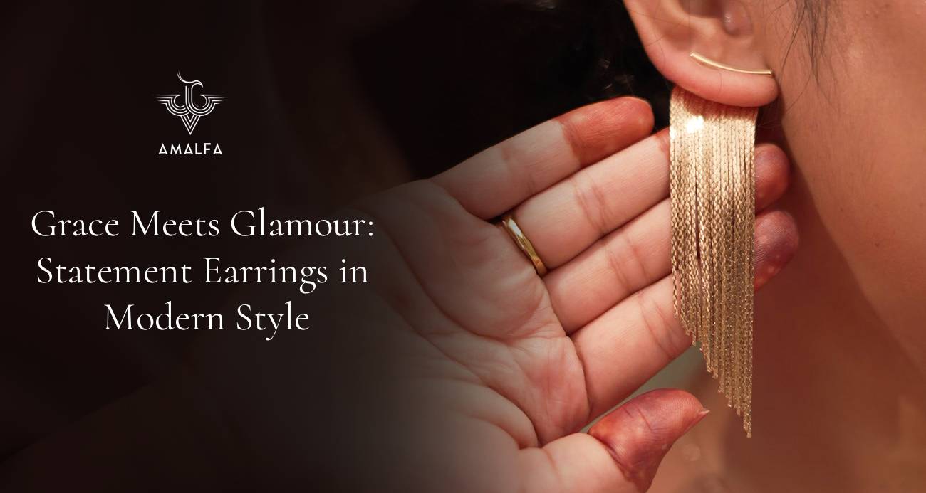 Grace Meets Glamour: Statement Earrings in Modern Style
