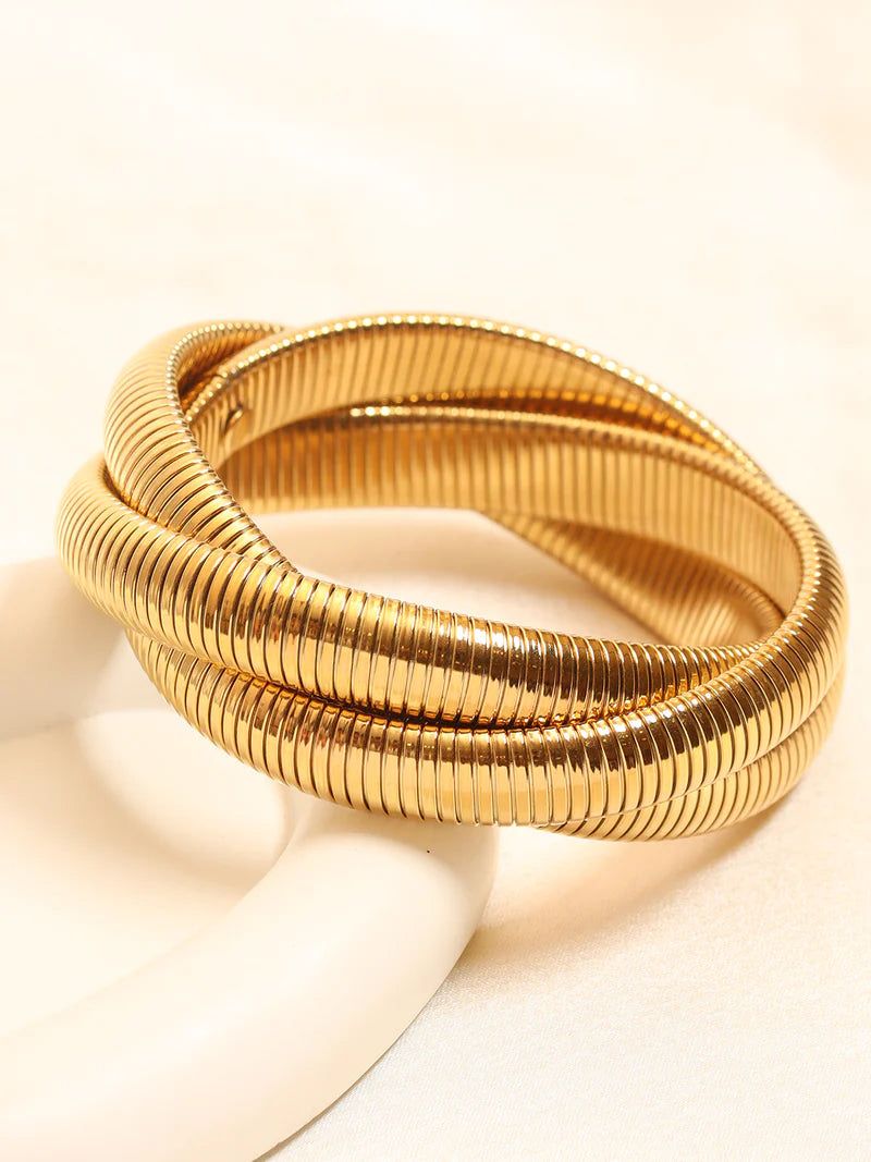 Helix Coil Cuff Bracelet