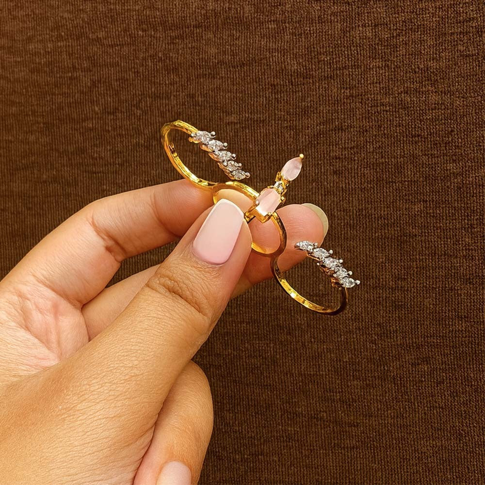 Nayra Triple Finger Statement Ring for Women