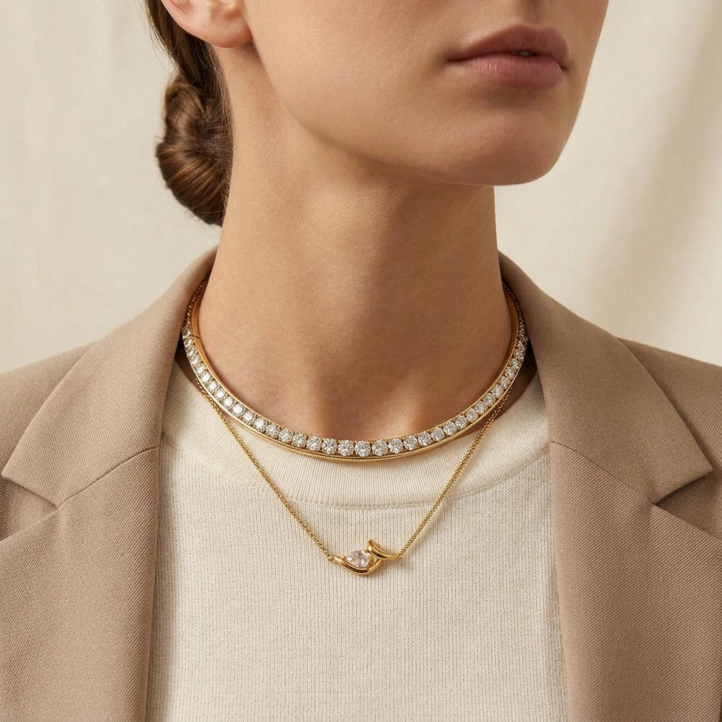 Crystal Collar Necklace For Women