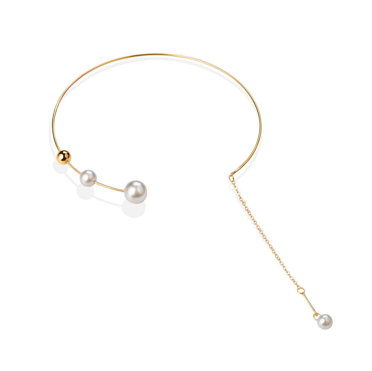Emma Gold Pearl Necklace