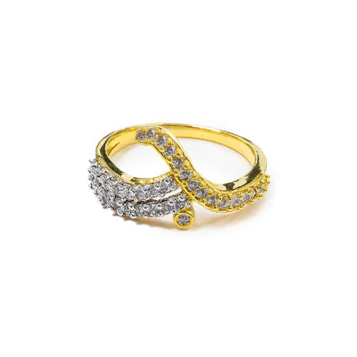Aarohi Dual Tone CZ Ring for Women - Amalfa
