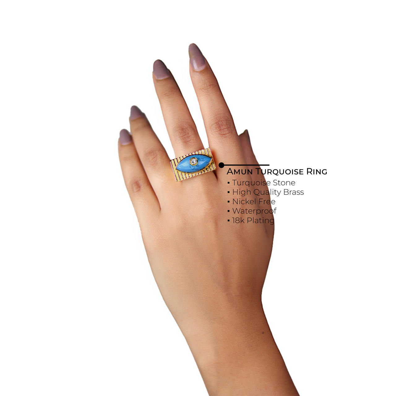 Amun Turquoise Handmade Ring