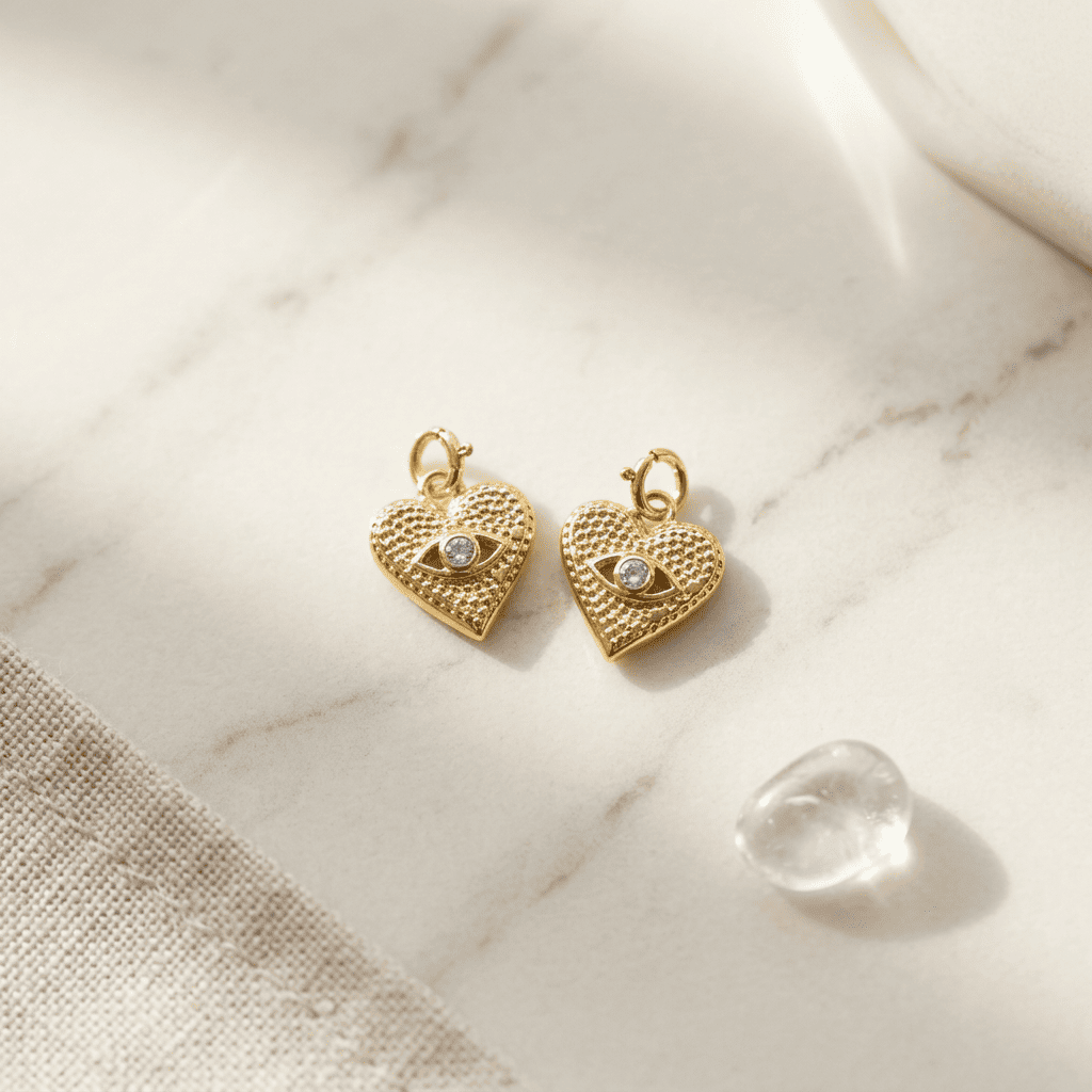 Amelie Heart Evil-Eye Charm (Only Charm)