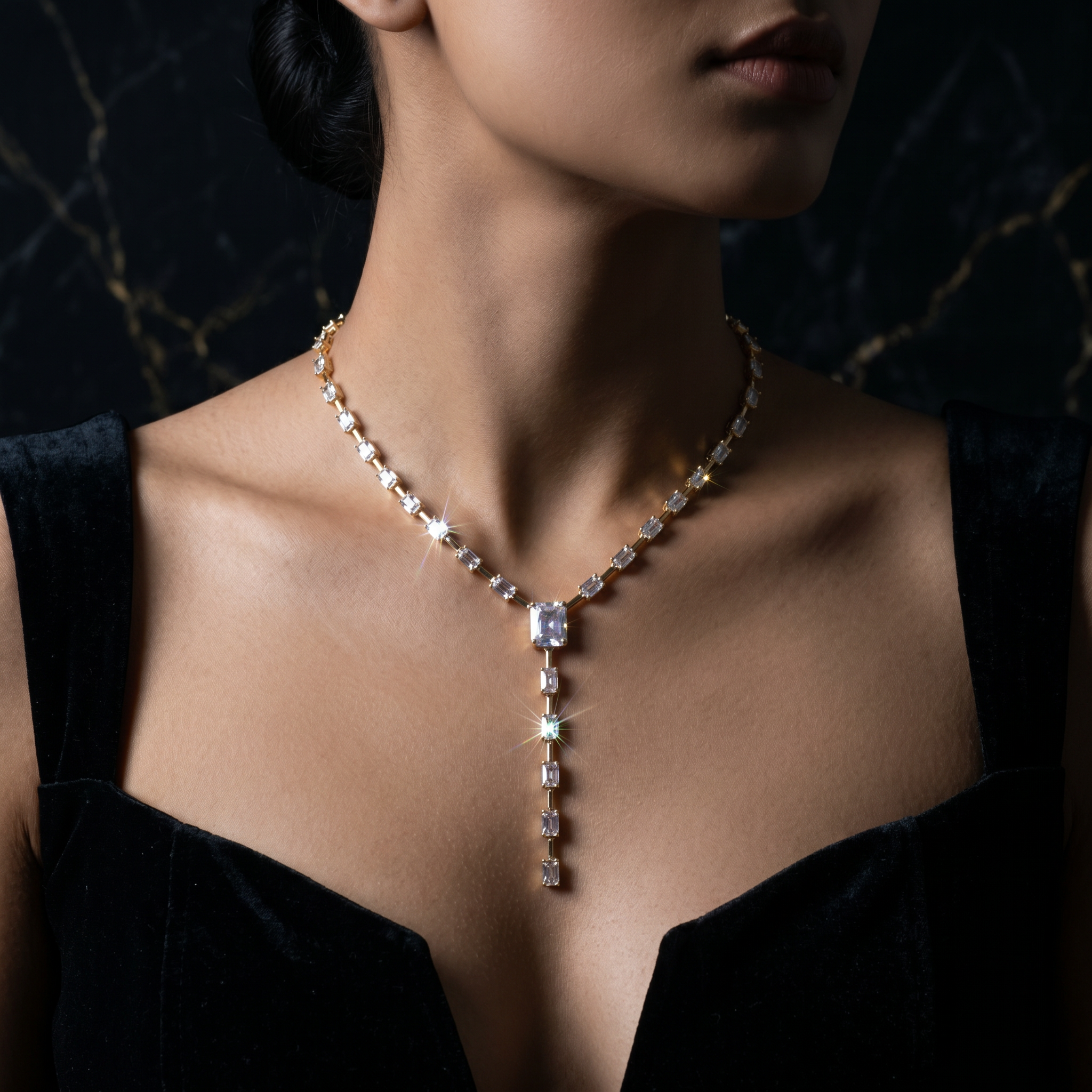 Emerald Cut Necklace for Women