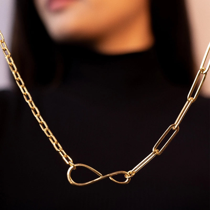 Nyssa Infinity Dual Chain Necklace for Women - Amalfa