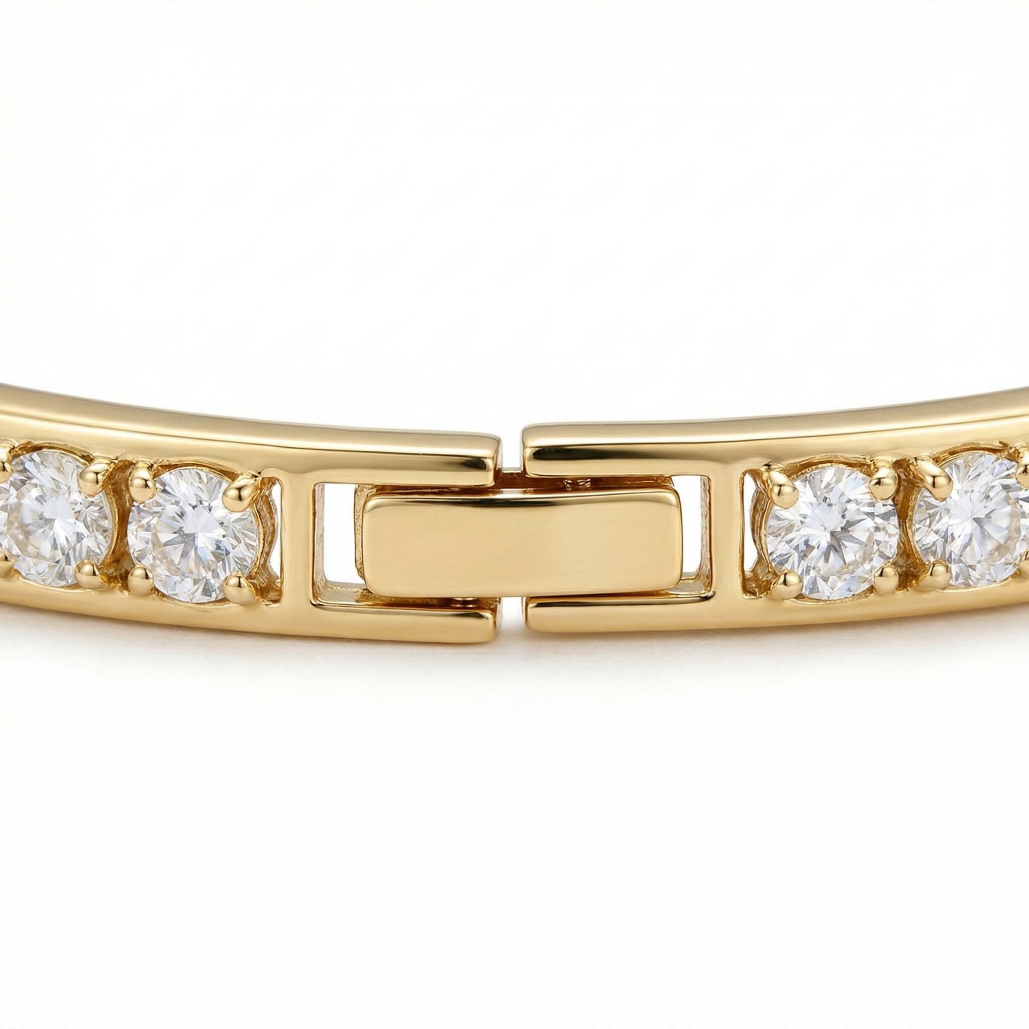 Gold Choker with diamonds on a white background