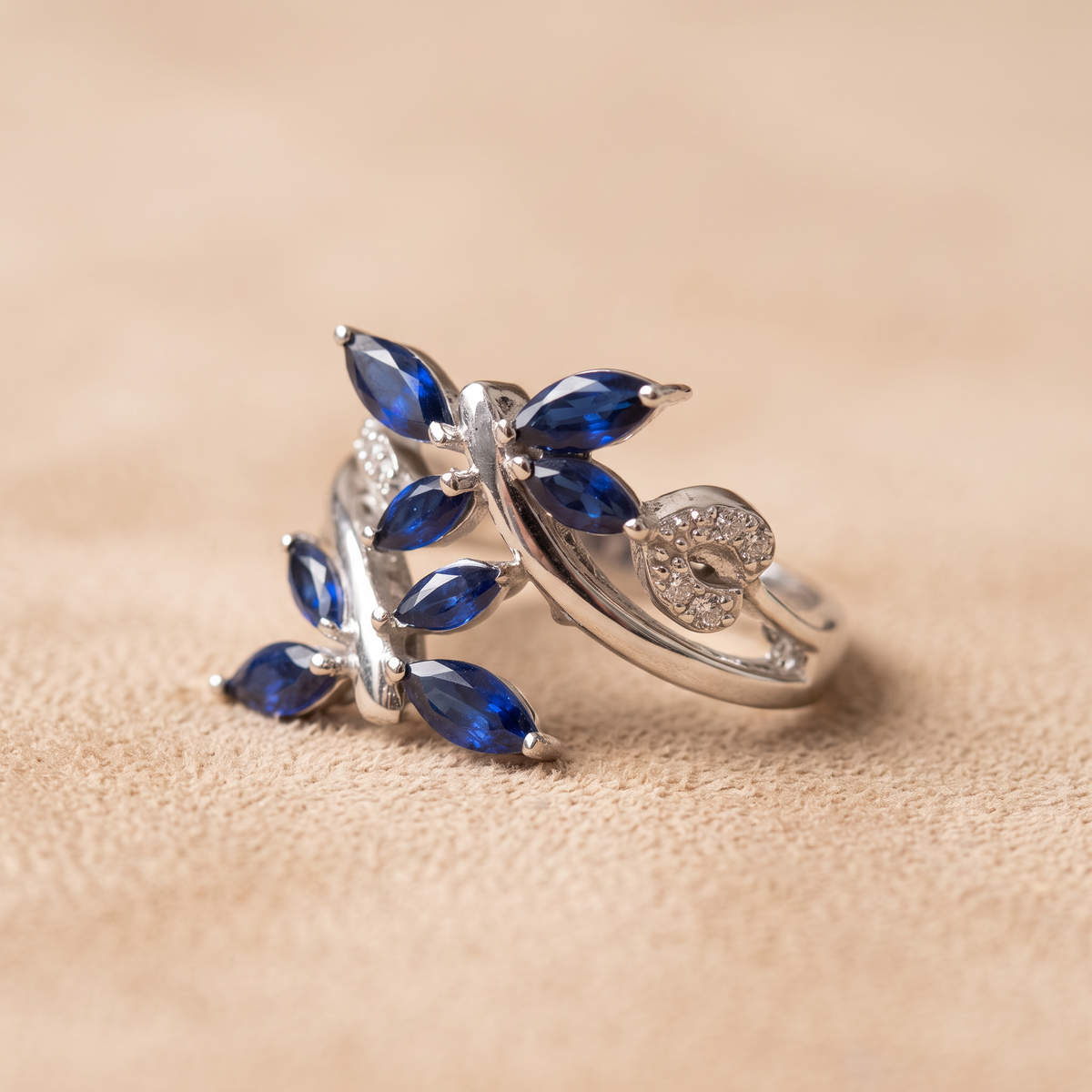 Veyra 925 Sterling Silver Marquise Adjustable Ring