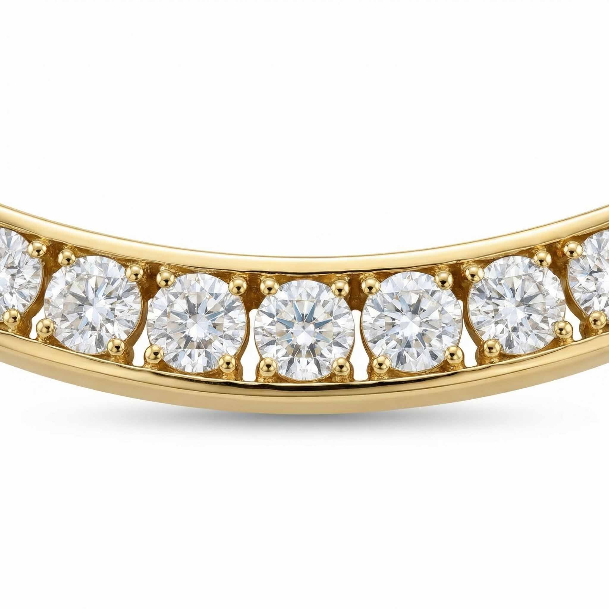 GoldChoker necklace with diamonds on a white background