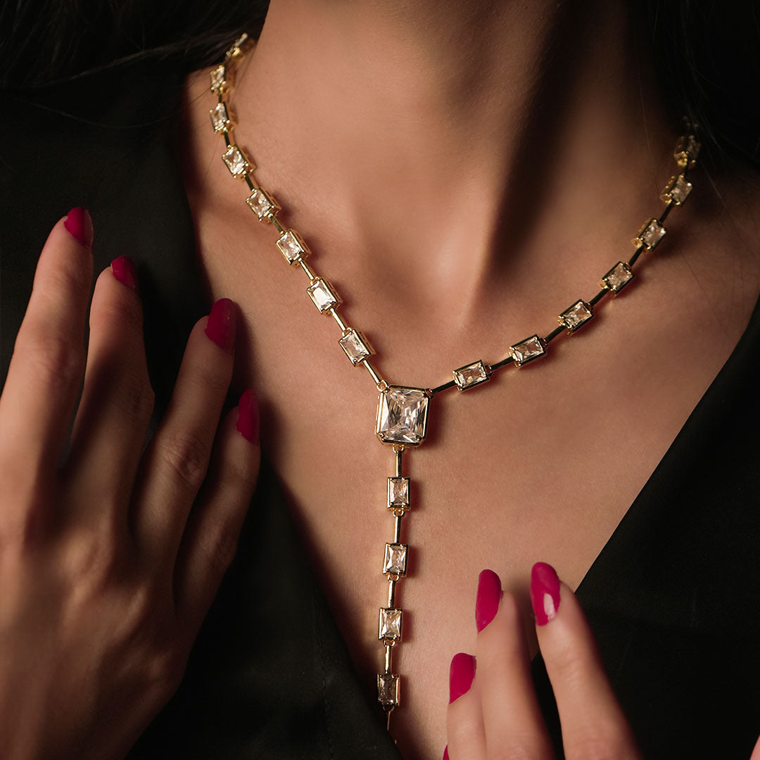 Emerald Cut Necklace for Women - Amalfa