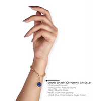 Thumbnail for Ebony Dainty Gemstone Bracelet