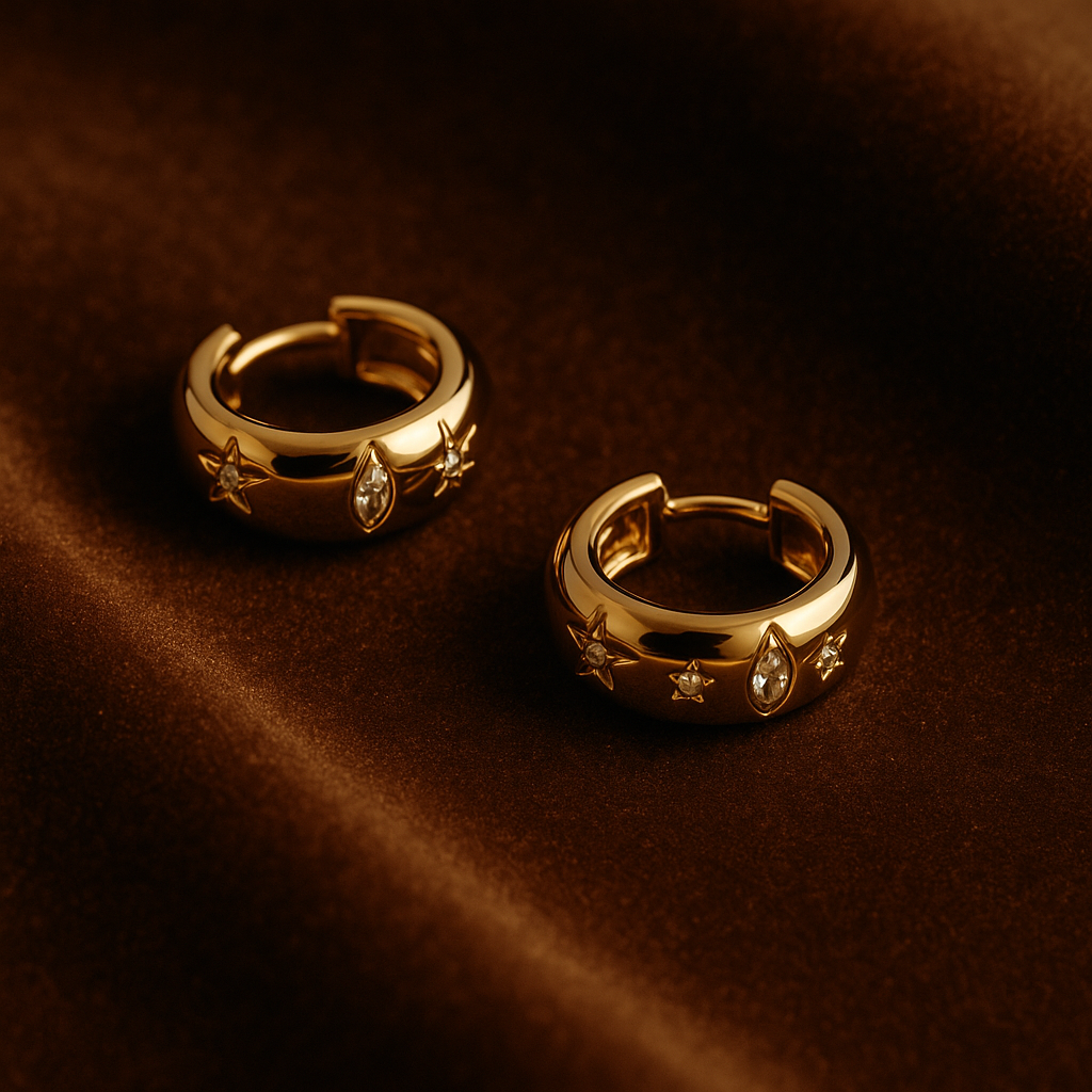 Gold hoop earrings