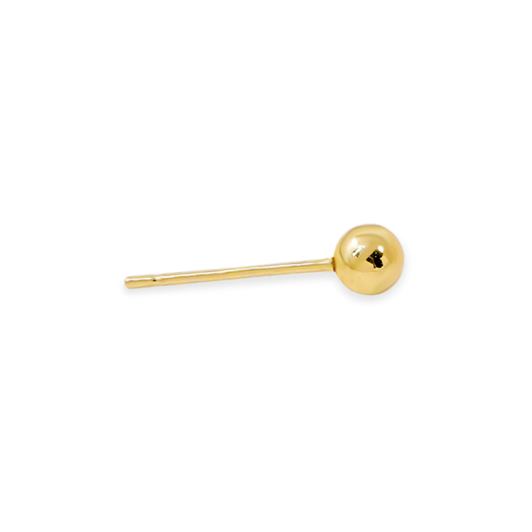 Gold stud earring s for women on a white background