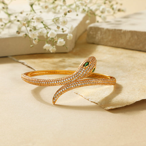 Gold snake bracelet