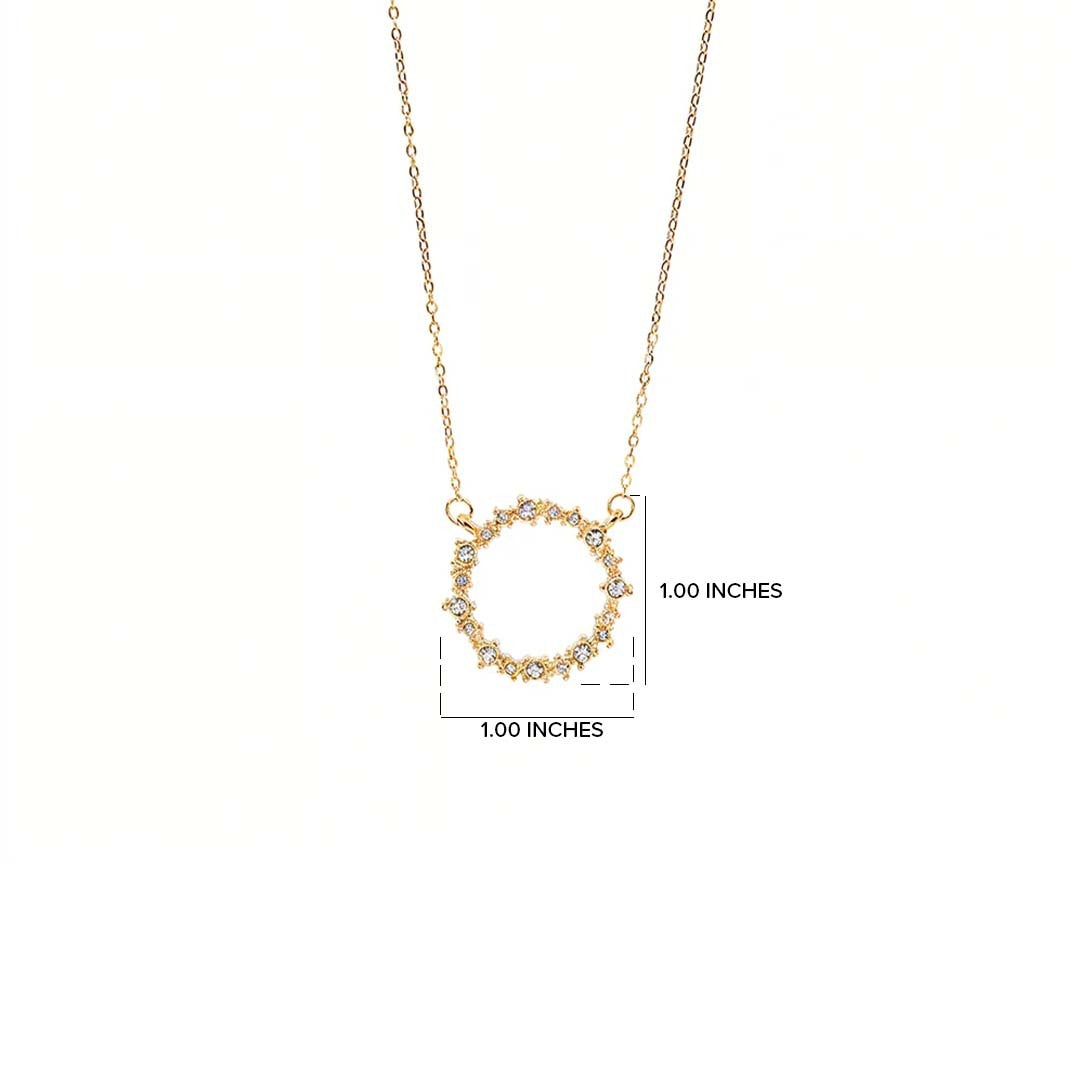 Lily Elegant Circle Necklace for Women - Amalfa