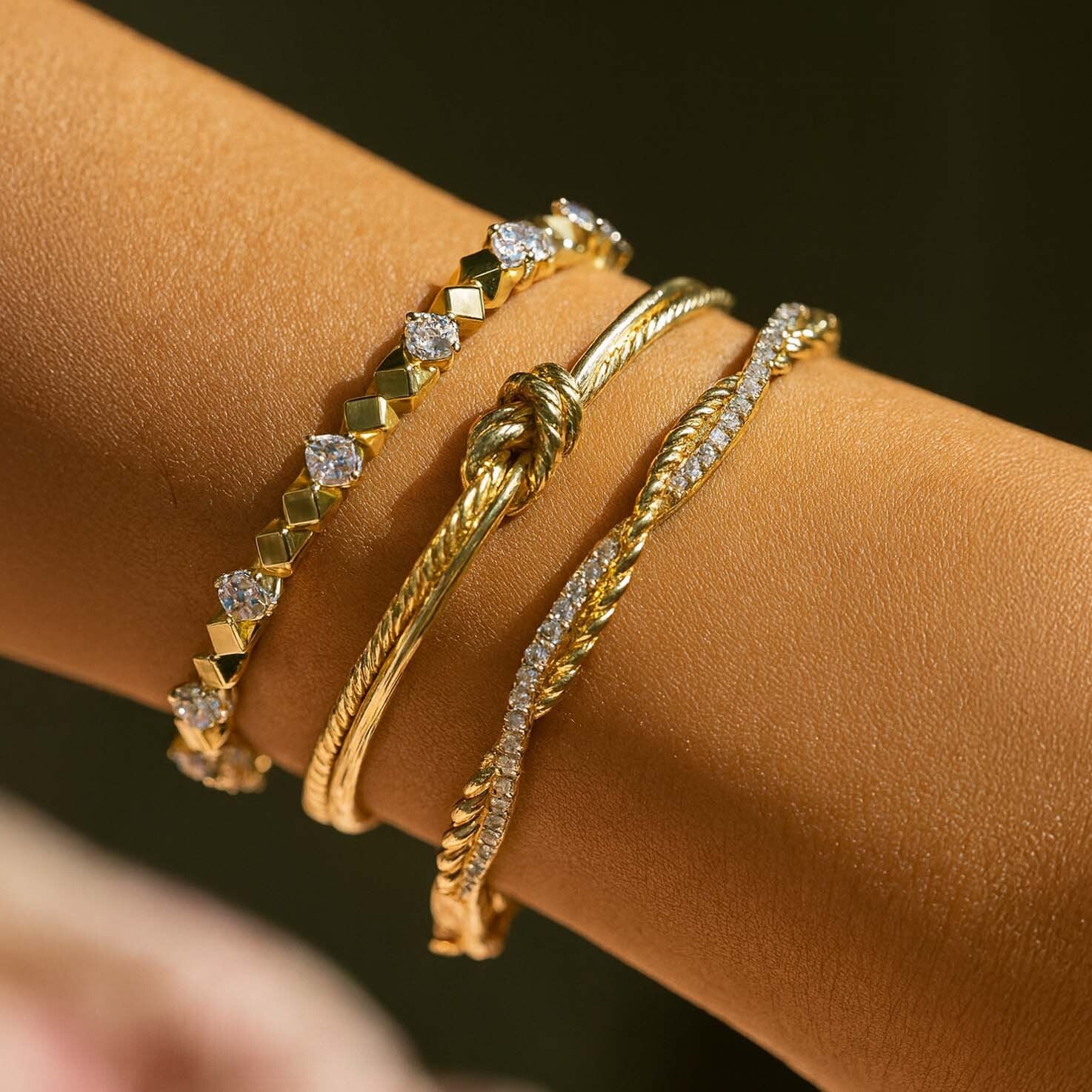 The Golden Hour Stack of 3 Bracelets - Amalfa