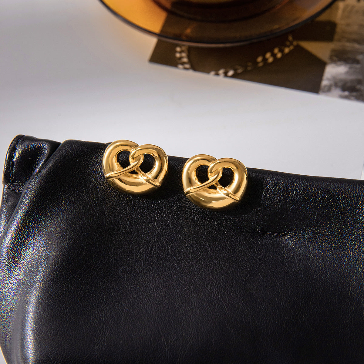 Elora Gold Knot Hoop Earrings