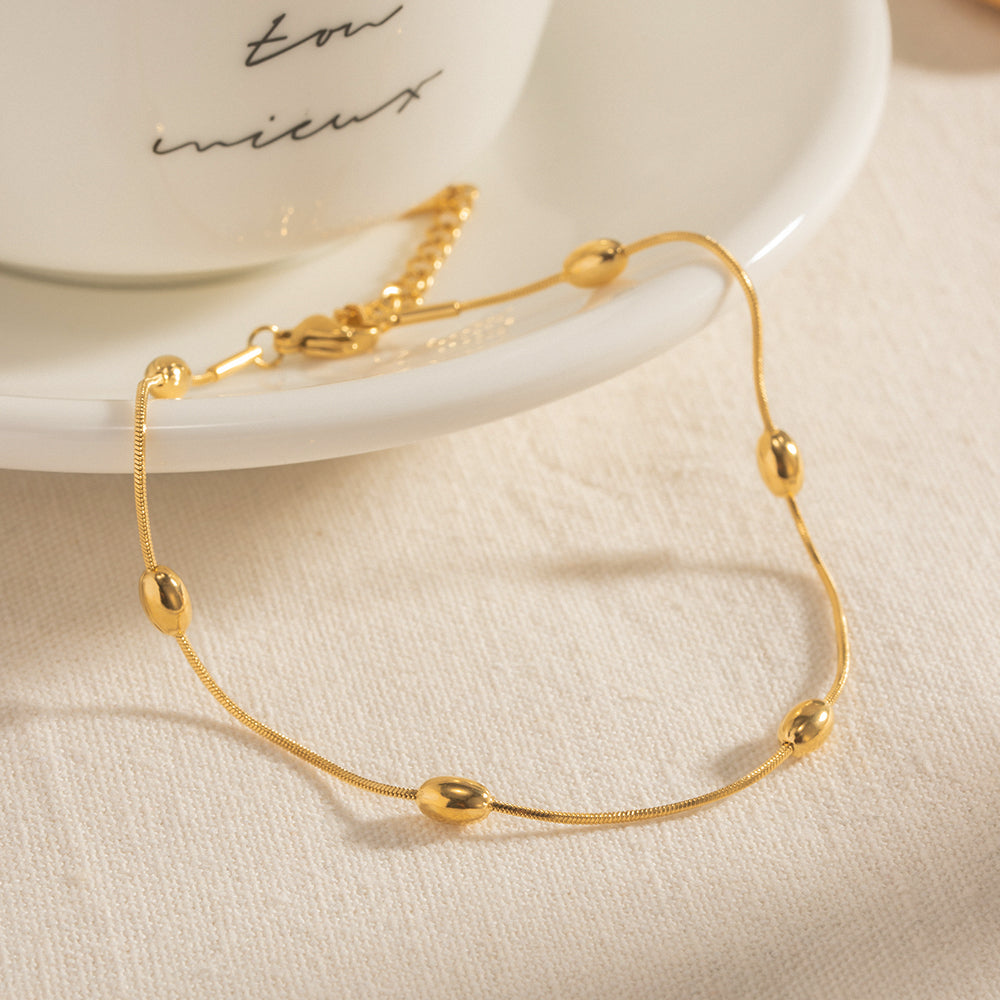 Daisy Minimal Gold Chain Anklet