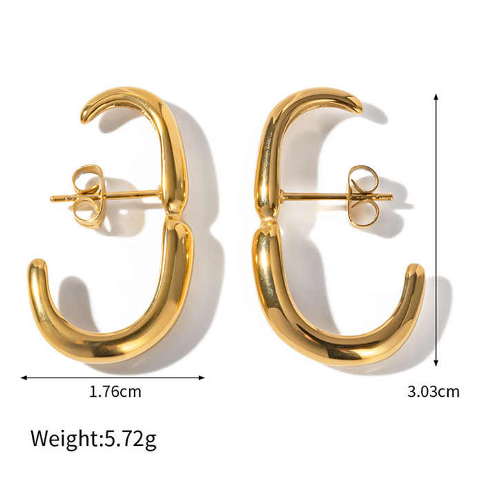 Selina Bold Gold Hoop Earrings for Women