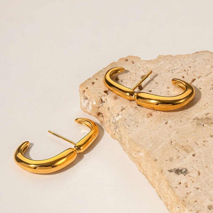 Selina Bold Gold Hoop Earrings for Women