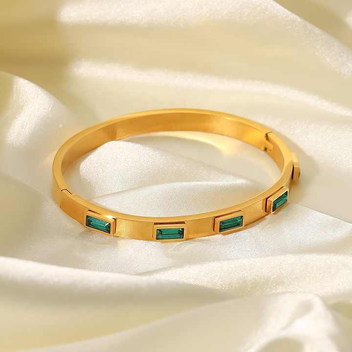 Elysia Emerald Charm Bangle