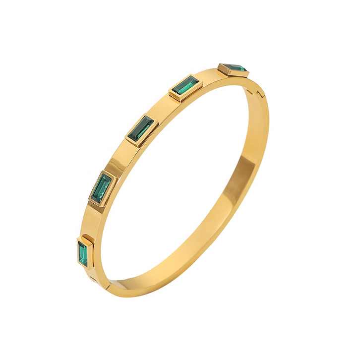 Elysia Emerald Charm Bangle
