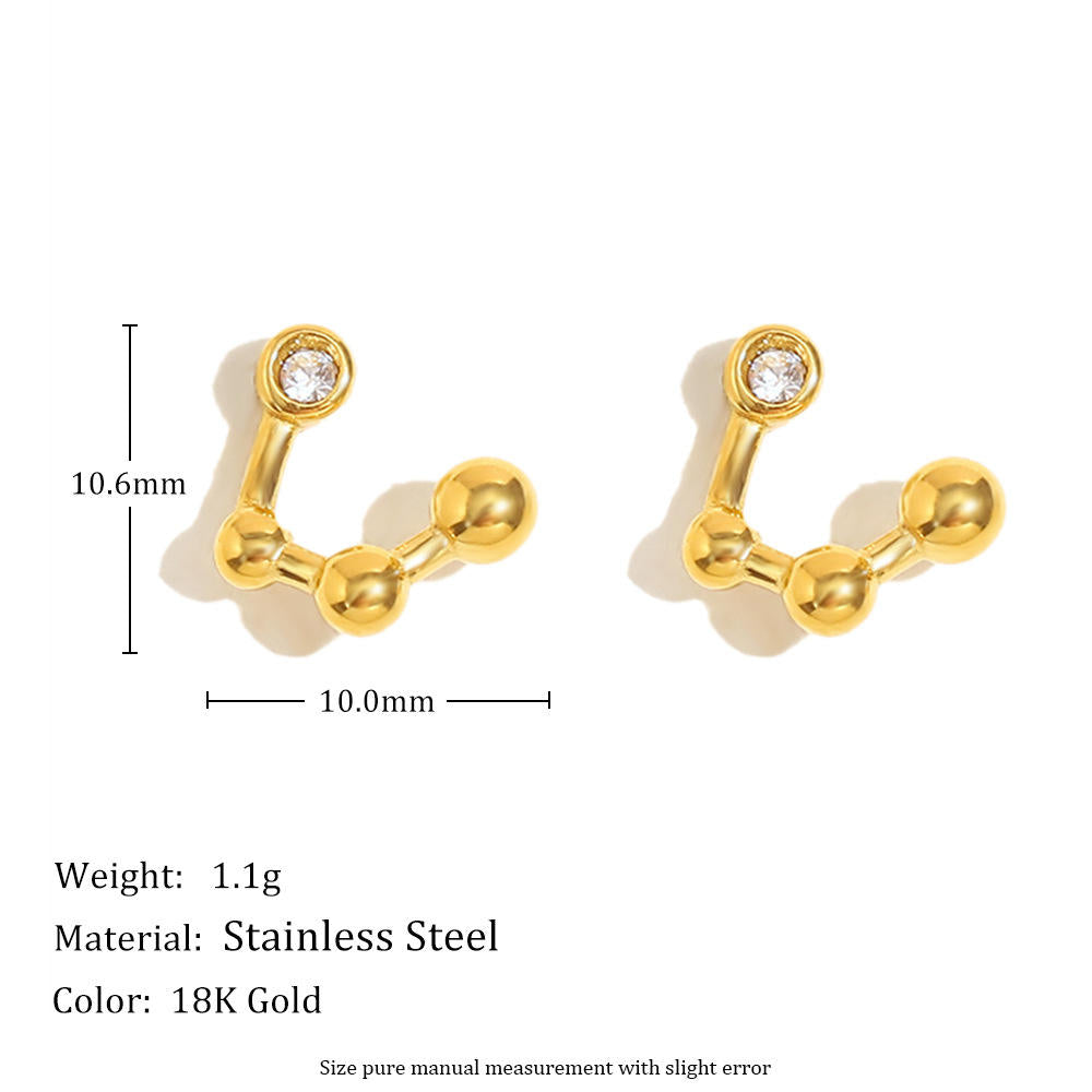 Astra Zodiac Stud Earrings