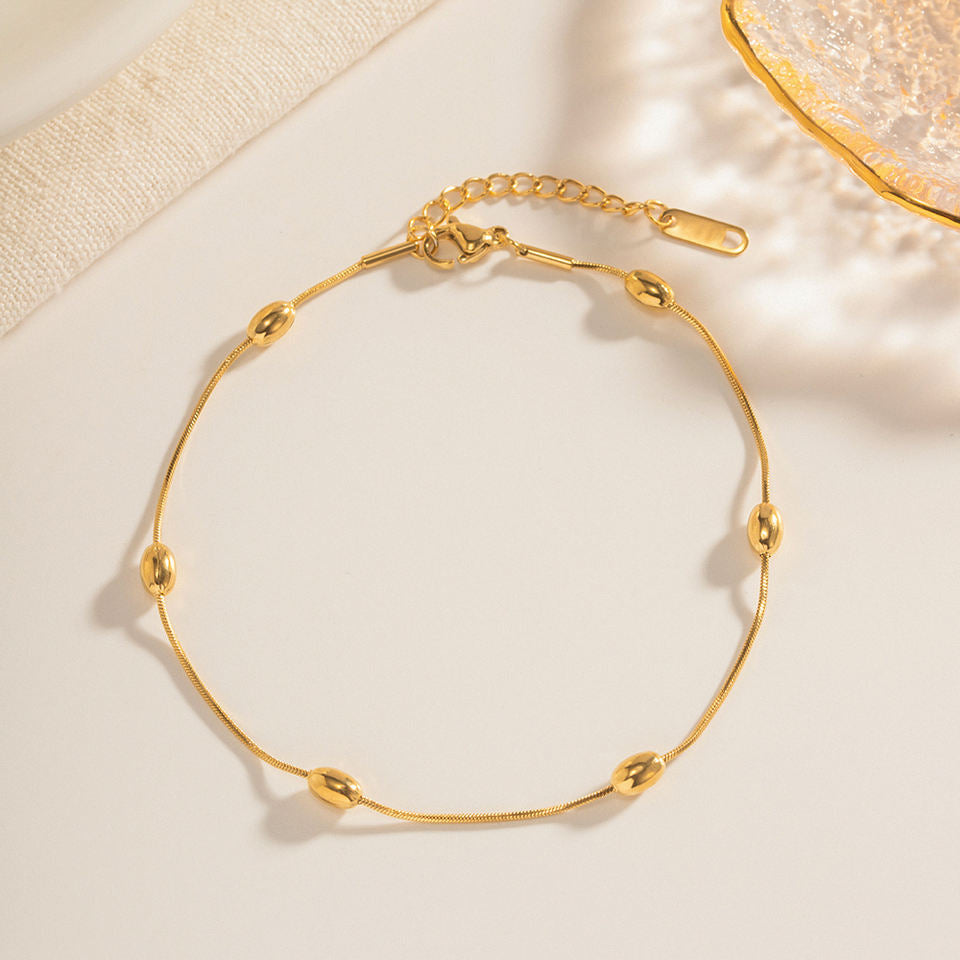 Daisy Minimal Gold Chain Anklet