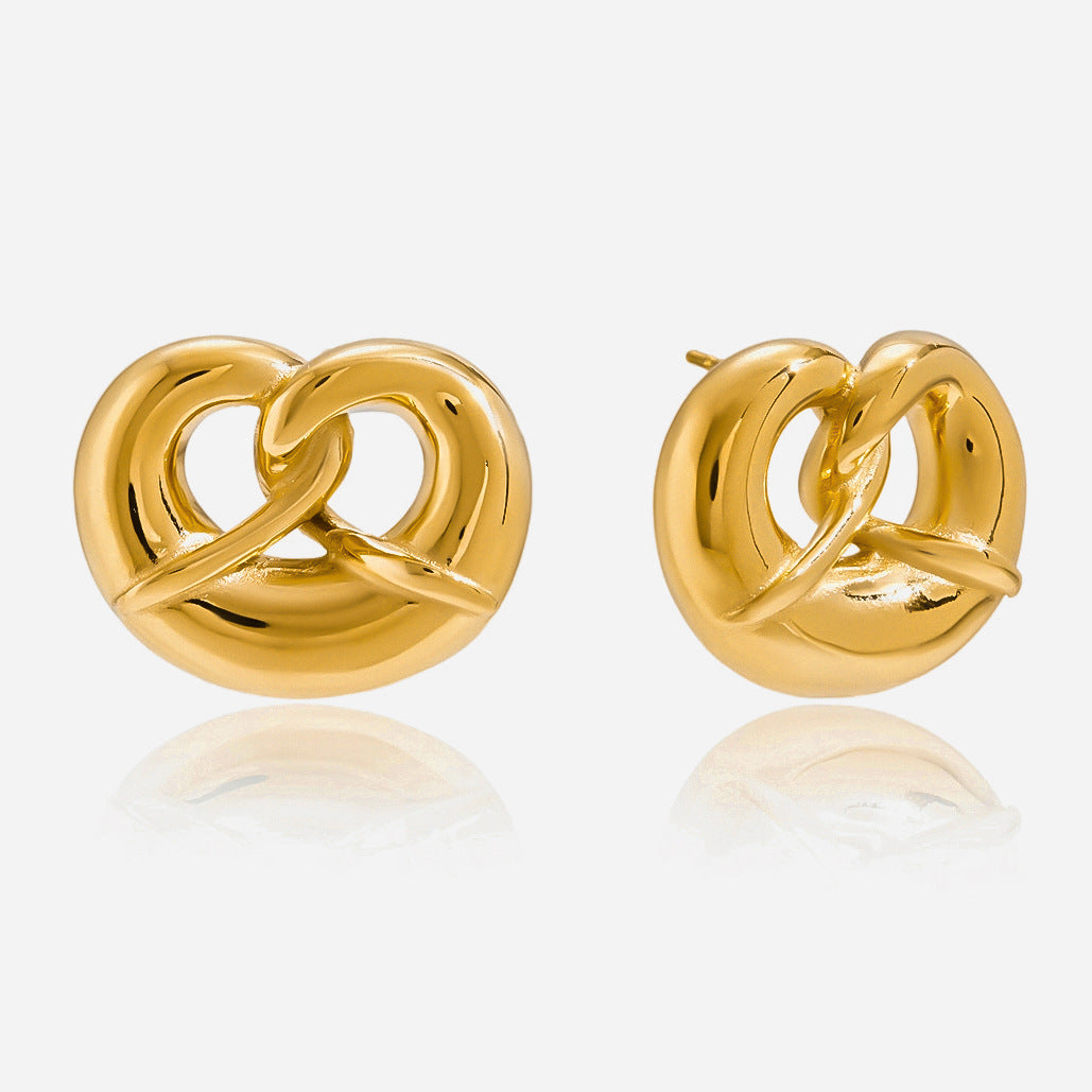 Elora Gold Knot Hoop Earrings