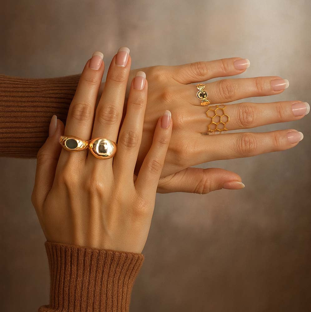 Joy Minimalist Gold Ring Stack for Women