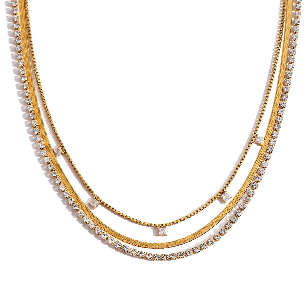 Solara Layered Gold Choker Necklace