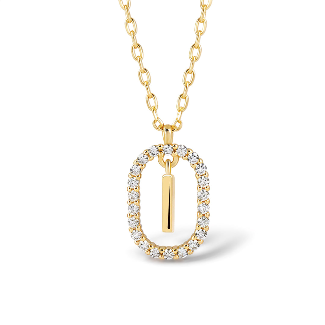 Lena pendant Letter I_necklace