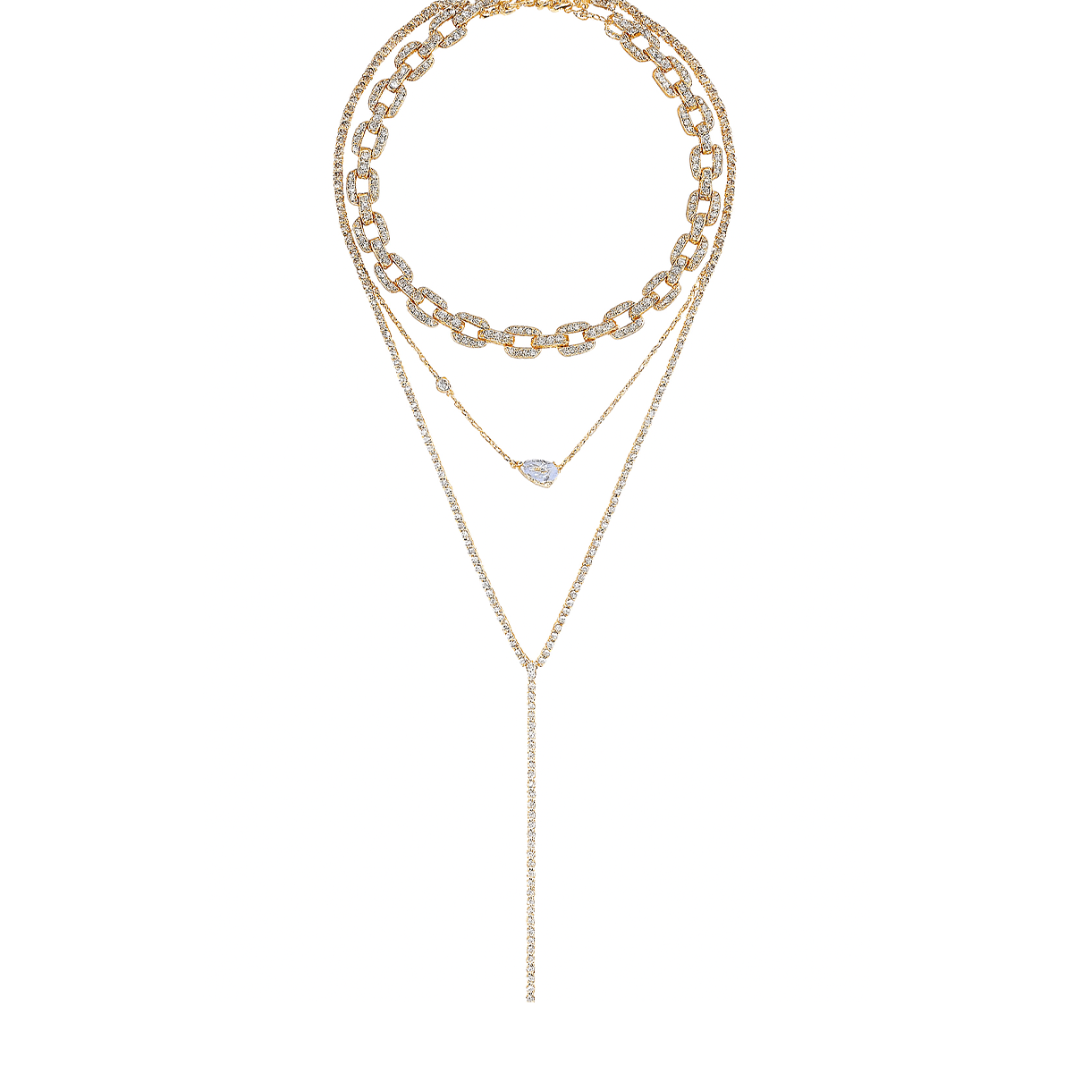 Lina Multi-Layered Necklace Stack for Women - Amalfa