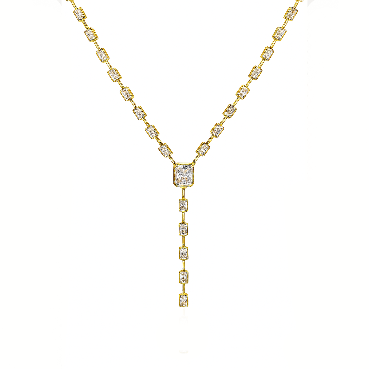 Emerald Cut Necklace for Women - Amalfa