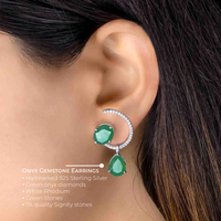 Thumbnail for Onyx 925 Sterling Silver Gemstone Earrings