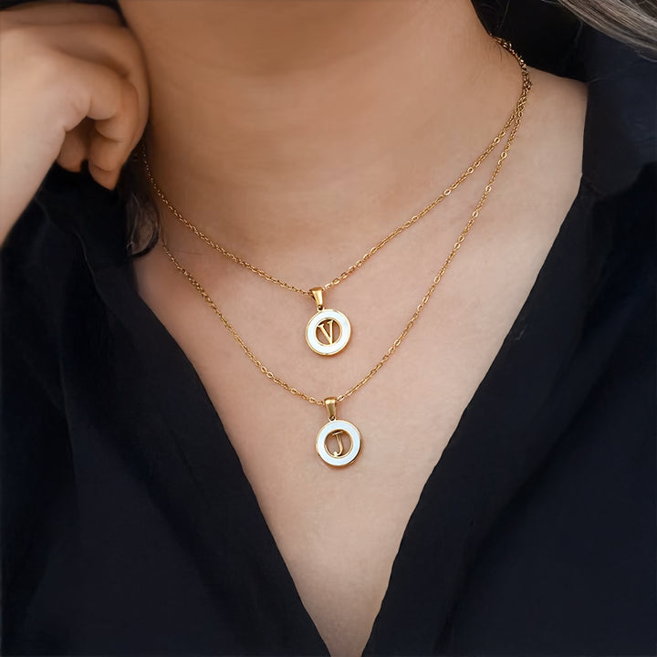 Personalized Ash Initial Pendant Necklace - Amalfa