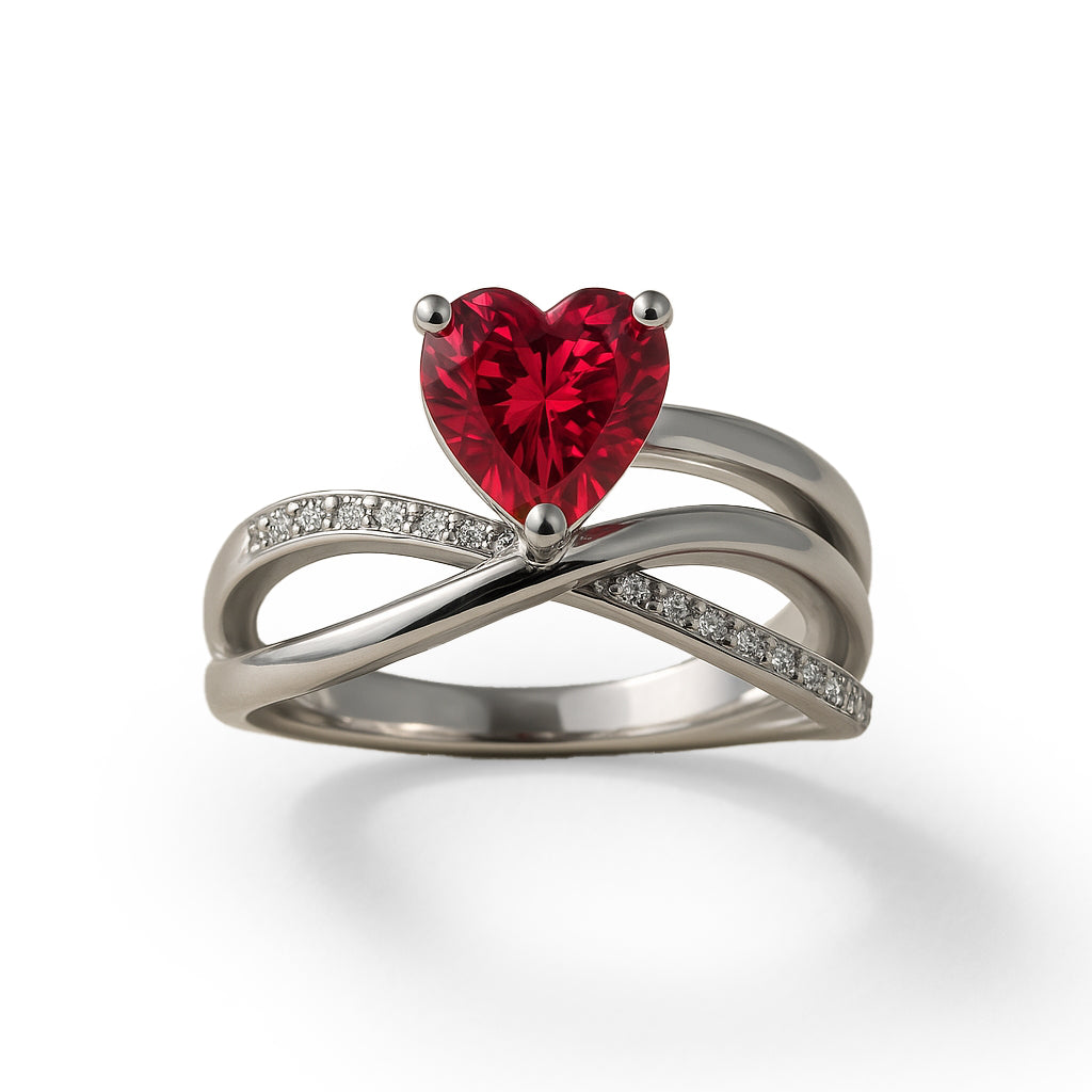 Amor Infinity Heart Ring for Women - Amalfa