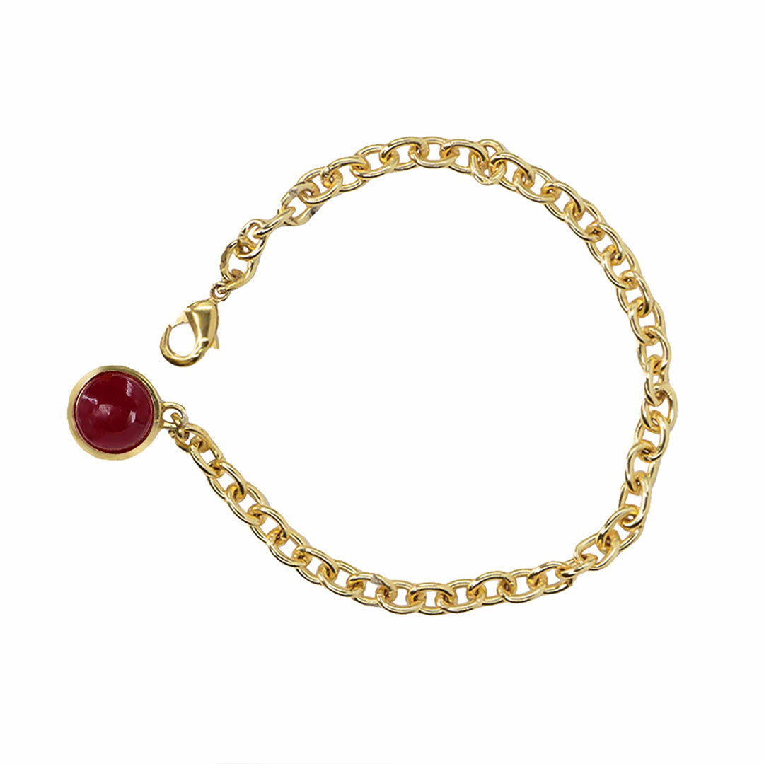 Ebony Dainty Gemstone Hypoallergenic Bracelet - Amalfa