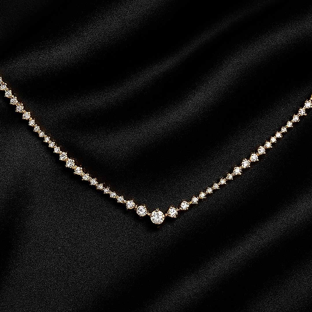 Rhea Classic CZ Choker Necklace For Women