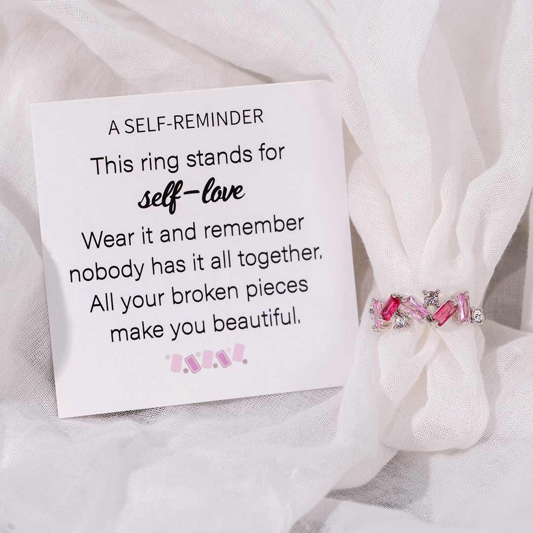 Safe Self-Love Message Ring (Size 7) - Amalfa