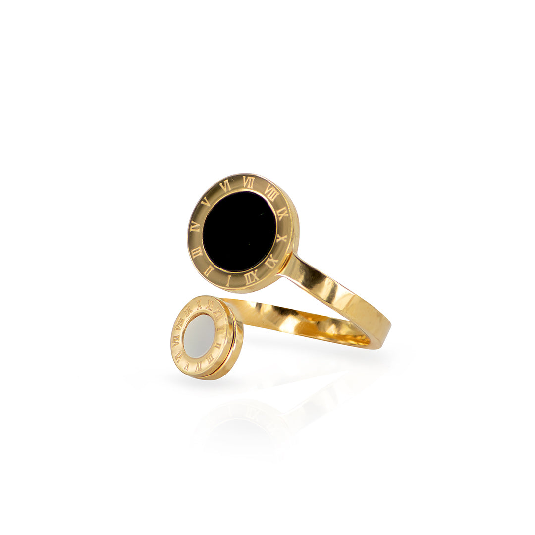 Roman Eclipse Adjustable Couple Ring for Women - Amalfa