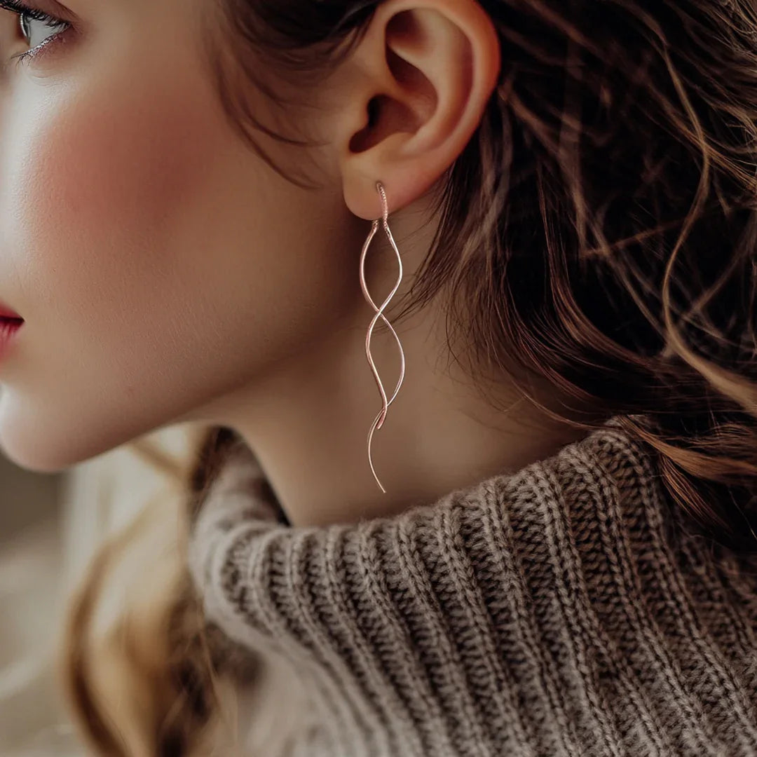 Rose gold earrings for women