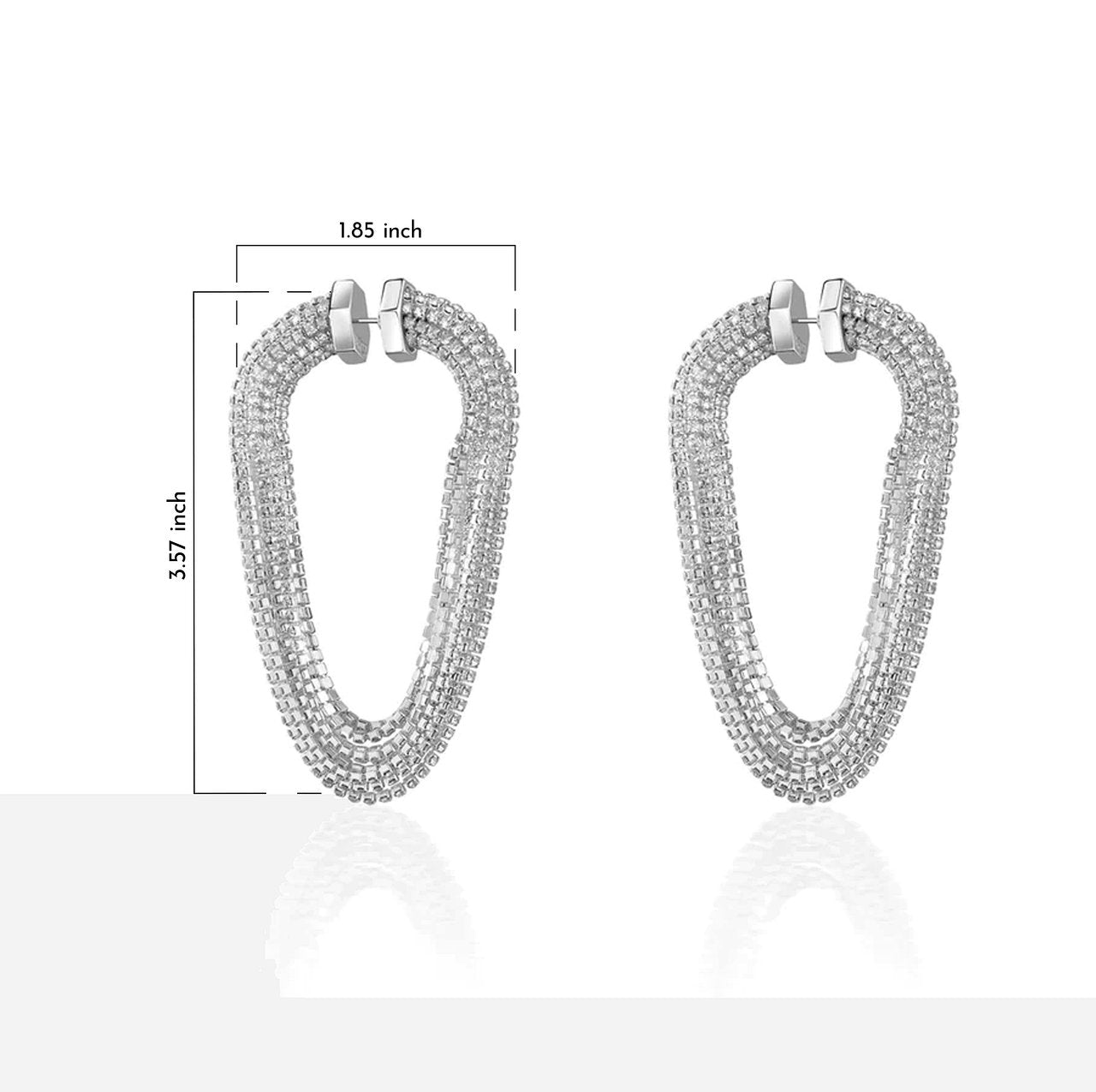 Radiance Infinity Silver Drop Earrings - Amalfa