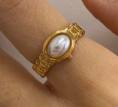Diana Gold Pearl Fashion Ring