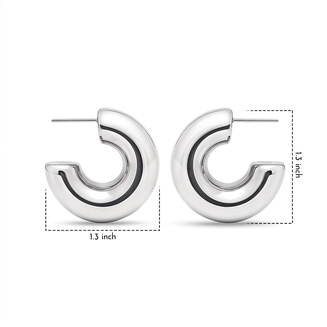 Matilda Halo Gold Hoop Earrings - Amalfa