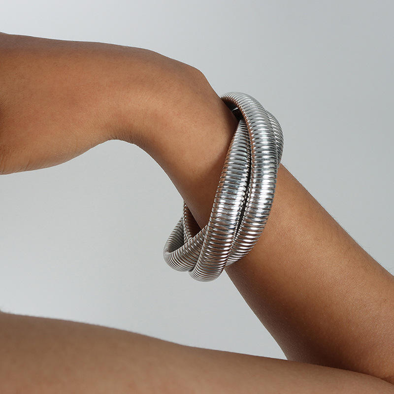 Helix Coil Cuff Bracelet