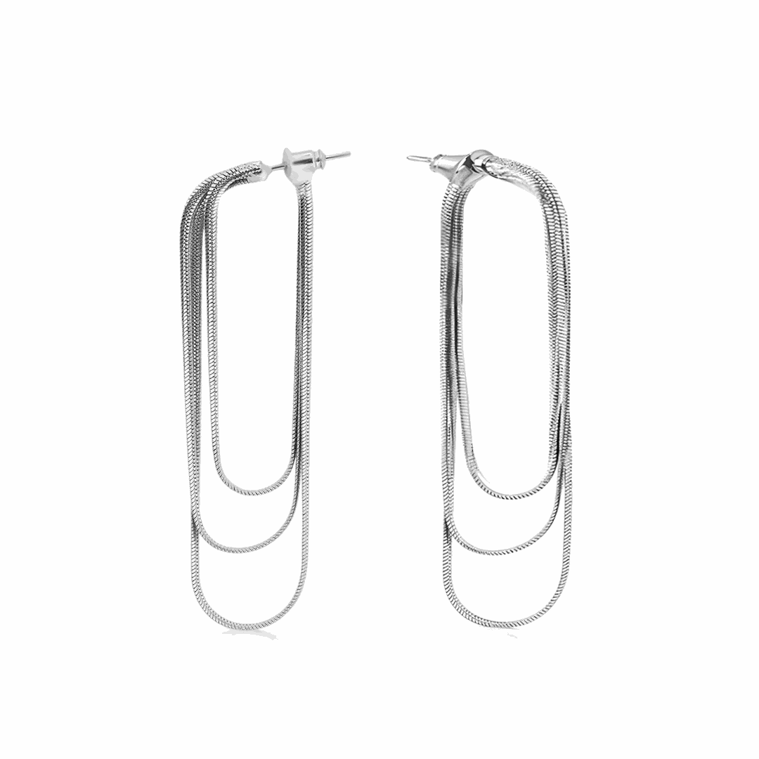 Silvia Layered Chain Earrings for women - Amalfa
