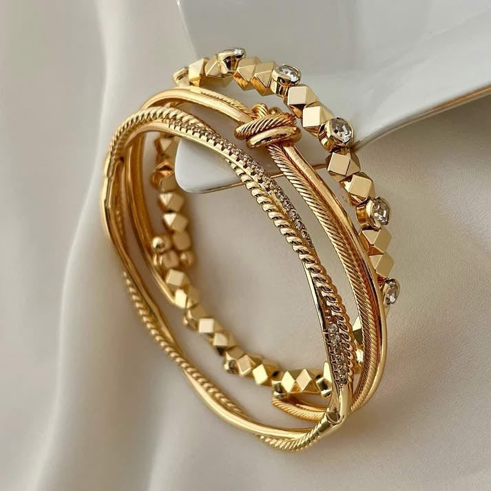 The Golden Hour Stack of 3 Bracelets - Amalfa