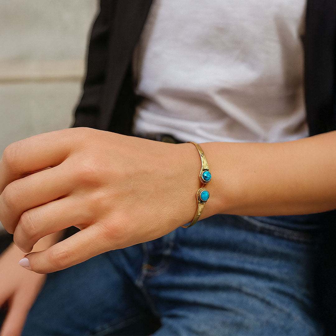 Turquoise Gemstone Handmade Bracelet